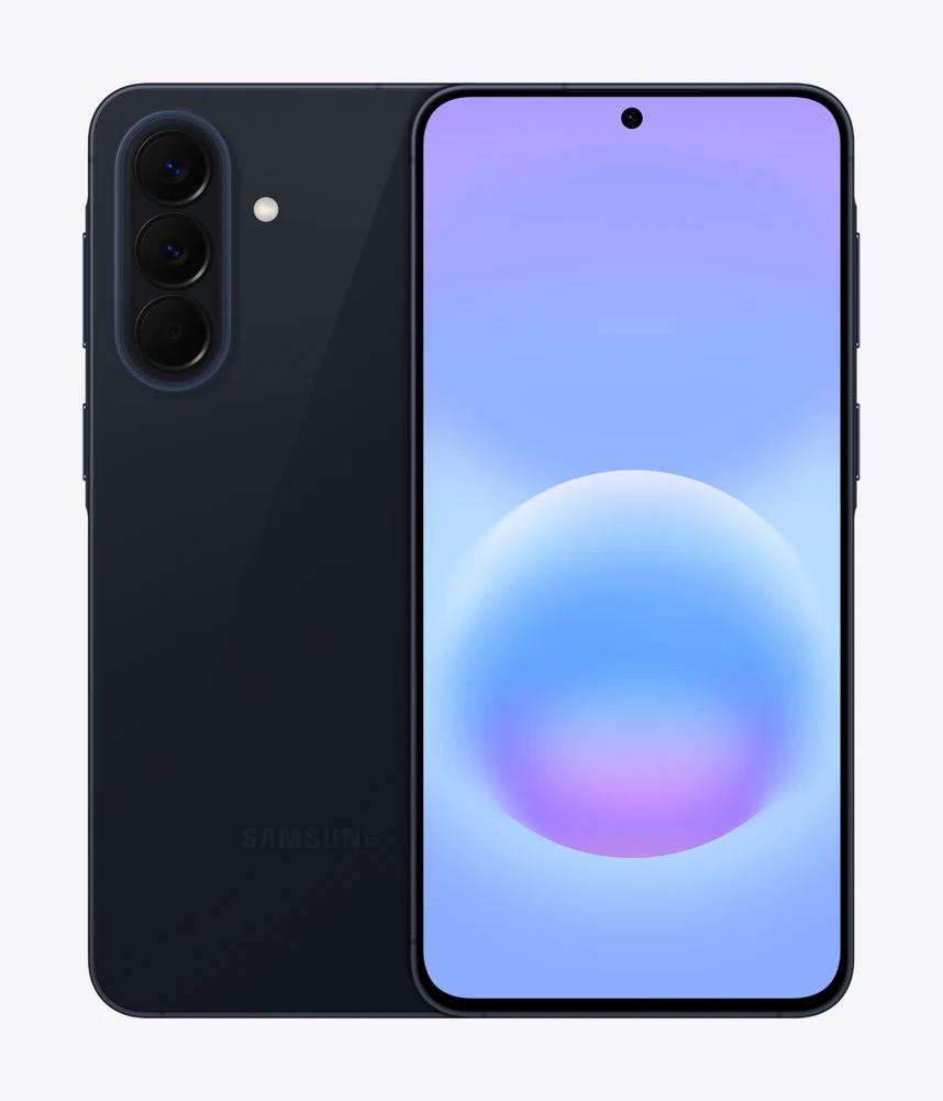 Samsung Galaxy A57 in Awesome Navy, Vorder- und Rückseite